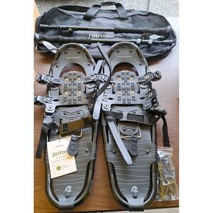 NWT Retrospec Drifter Snowshoes 25"X8." 120-200LB w/ Carry Case‎ Trekking Poles